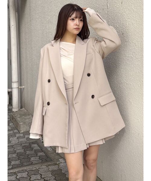 MURUA(ムルーア)の「【セットアップ対応】ベルテッドテーラードジャケット(テーラードジャケット・レディース・ミント/ブラック/ベージュ/グレー・FREE)」の13枚目の写真