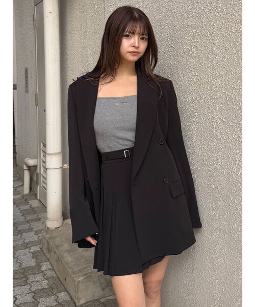 MURUA(ムルーア)の「【セットアップ対応】ベルテッドテーラードジャケット(テーラードジャケット・レディース・ミント/ブラック/ベージュ/グレー・FREE)」の16枚目の写真