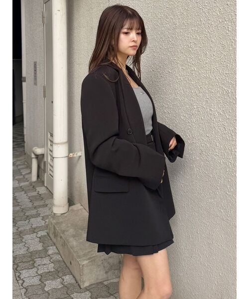 MURUA(ムルーア)の「【セットアップ対応】ベルテッドテーラードジャケット(テーラードジャケット・レディース・ミント/ブラック/ベージュ/グレー・FREE)」の17枚目の写真