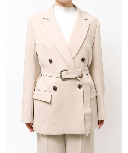 MURUA(ムルーア)の「【セットアップ対応】ベルテッドテーラードジャケット(テーラードジャケット・レディース・ミント/ブラック/ベージュ/グレー・FREE)」の21枚目の写真