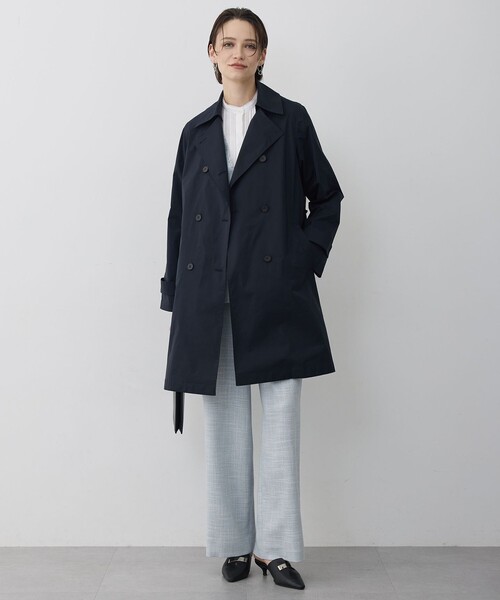 ICB(アイシービー)の「メモリーストレッチタフタ トレンチコート(トレンチコート・レディース・ネイビー系/黄土色系・4/2)」の21枚目の写真