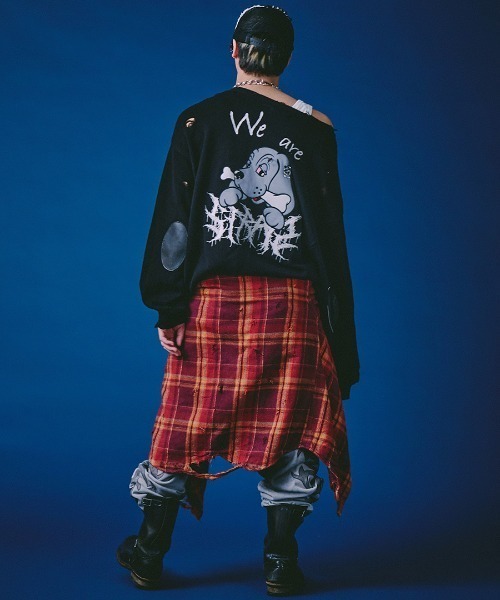 GALFY(ガルフィー)の「【GALFY】バチバチピアスニット / 【ガルフィー】バチバチピアスニット(ニット/セーター・メンズ・ブラック/ライトグレー/ブラック×グレー・L/XL)」の8枚目の写真