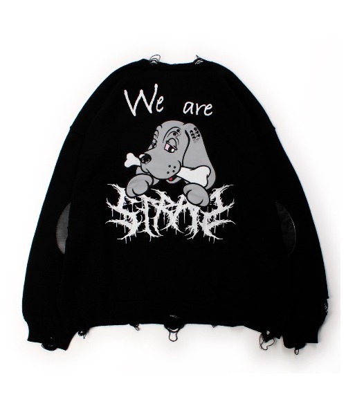 GALFY(ガルフィー)の「【GALFY】バチバチピアスニット / 【ガルフィー】バチバチピアスニット(ニット/セーター・メンズ・ブラック/ライトグレー/ブラック×グレー・L/XL)」の10枚目の写真