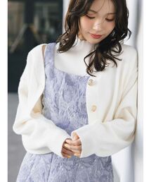 MERCURYDUO | 金ボタンボリュームスリーブカーデ(カーディガン/ボレロ)