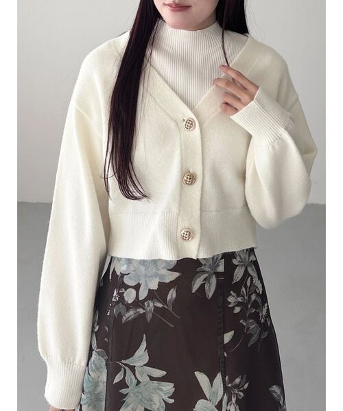 MERCURYDUO(マーキュリーデュオ)の「金ボタンボリュームスリーブカーデ(カーディガン/ボレロ・レディース・ミント/オフホワイト/ベージュ・FREE)」の18枚目の写真