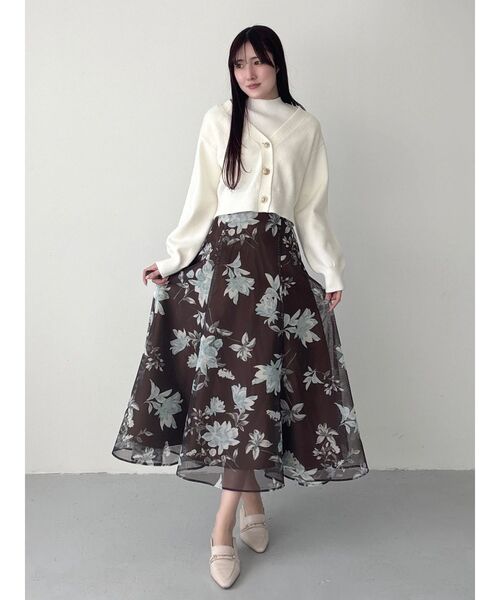 MERCURYDUO(マーキュリーデュオ)の「金ボタンボリュームスリーブカーデ(カーディガン/ボレロ・レディース・ミント/オフホワイト/ベージュ・FREE)」の20枚目の写真