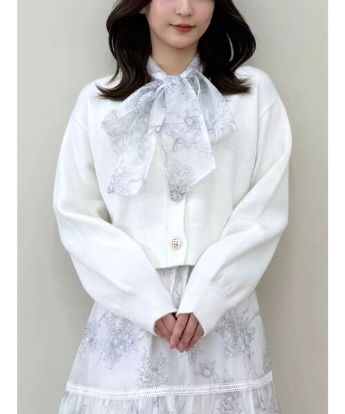 MERCURYDUO(マーキュリーデュオ)の「金ボタンボリュームスリーブカーデ(カーディガン/ボレロ・レディース・ミント/オフホワイト/ベージュ・FREE)」の12枚目の写真