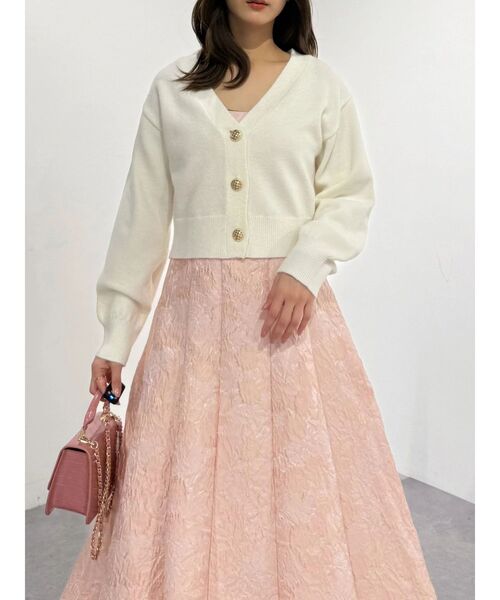 MERCURYDUO(マーキュリーデュオ)の「金ボタンボリュームスリーブカーデ(カーディガン/ボレロ・レディース・ミント/オフホワイト/ベージュ・FREE)」の8枚目の写真