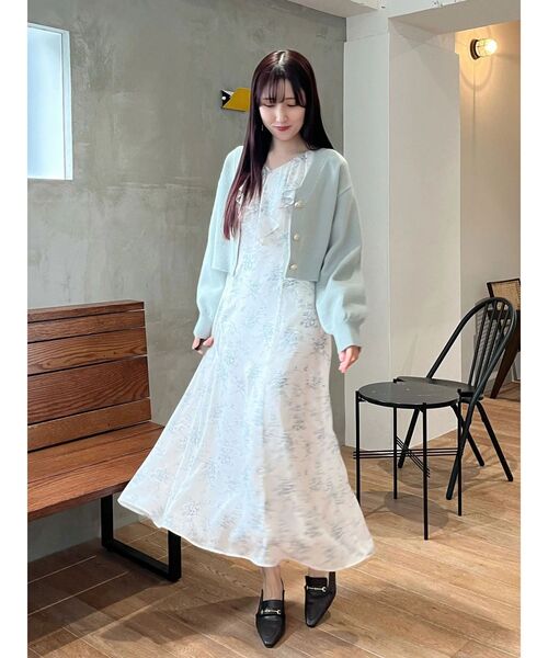 MERCURYDUO(マーキュリーデュオ)の「金ボタンボリュームスリーブカーデ(カーディガン/ボレロ・レディース・ミント/オフホワイト/ベージュ・FREE)」の16枚目の写真