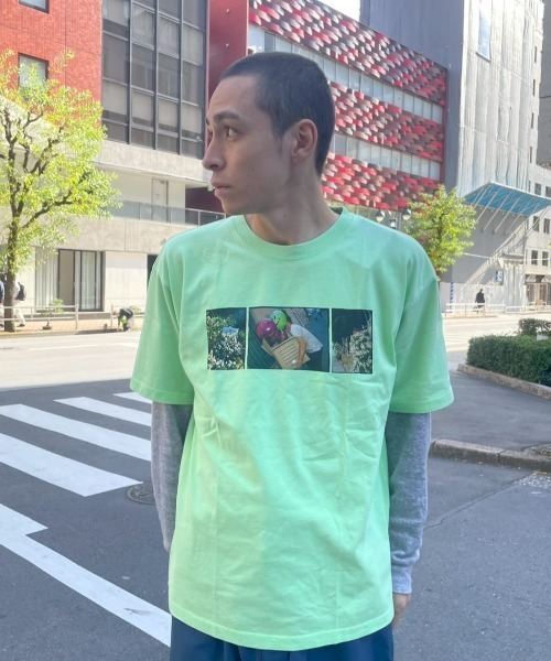 ムラサキスポーツ(ムラサキスポーツ)の「RASSVET/ラスべート SMILE NOW TEE(Tシャツ/カットソー・メンズ・グリーン・L)」の1枚目の写真