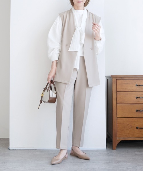 reca(レカ)の「ボウタイ付きギャザーブラウス(シャツ/ブラウス・レディース・ブルー/ブラック/ホワイト・FREE)」の7枚目の写真