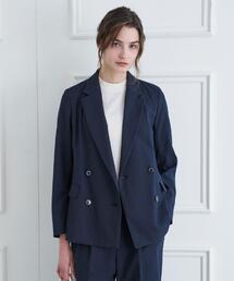 DRESSTERIOR | 【吸水速乾/セットアップ可】リネンブレンドオックスダブルジャケット(テーラードジャケット)