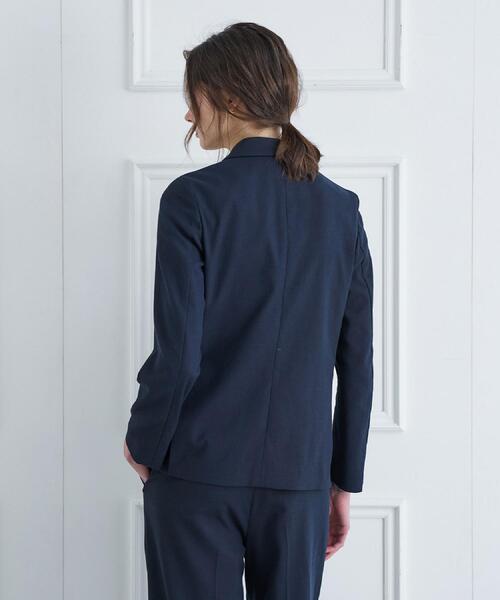 DRESSTERIOR（ドレステリア）の「【吸水速乾/セットアップ可】リネンブレンドオックスダブルジャケット（テーラードジャケット・レディース・ネイビー/ライトベージュ・34/36/38）」の10枚目の写真