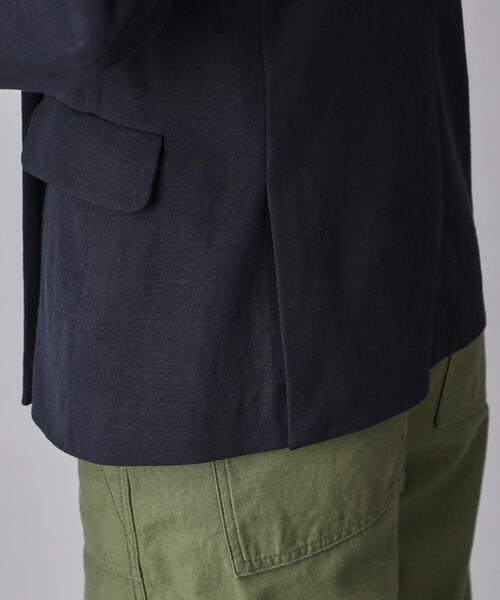 DRESSTERIOR(ドレステリア)の「【セットアップ可/吸水速乾/ウォッシャブル】リネンブレンドオックスダブルジャケット(テーラードジャケット・レディース・ネイビー/ライトベージュ・34/36/38)」の4枚目の写真