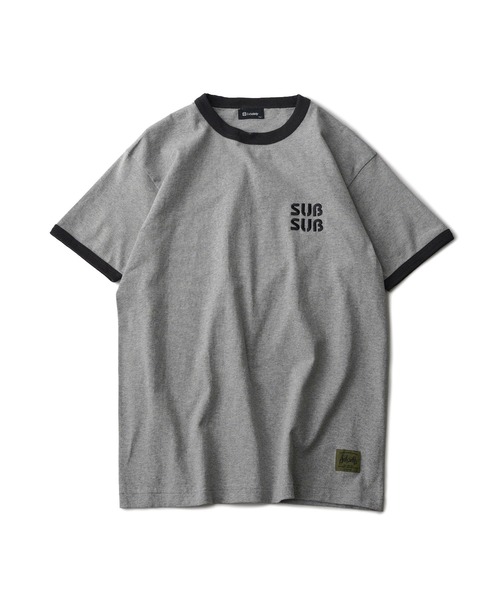 Subciety（サブサエティ）の「SUBSUB ringer tee（Tシャツ/カットソー・メンズ・ホワイト×ブラック/グレー系その他/ホワイト×ブルー・SMALL/MEDIUM/LARGE/X-LARGE/XX-LARGE）」の6枚目の写真