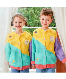 MINIDOU（ミニドウ）の「スマイルレインボーキッズカーディガン（カーディガン/ボレロ）」