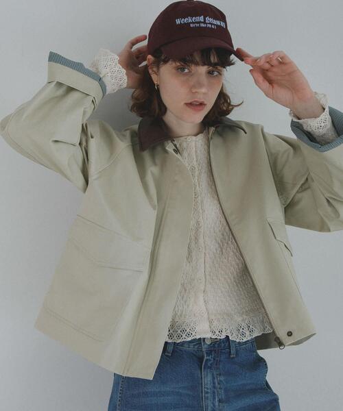 URBAN RESEARCH Sonny Label（アーバンリサーチサニーレーベル）の「異素材衿ショートジャケット（その他アウター・レディース・ホワイト系その他/ベージュ・FREE）」の3枚目の写真