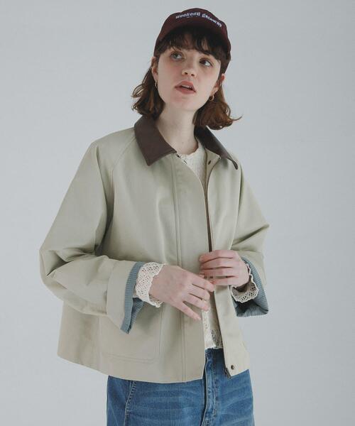 URBAN RESEARCH Sonny Label（アーバンリサーチサニーレーベル）の「異素材衿ショートジャケット（その他アウター・レディース・ホワイト系その他/ベージュ・FREE）」の4枚目の写真