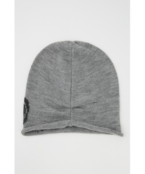 LAGUA GEM(ラグアジェム)の「ROSE JACQUARD ビーニー(ニットキャップ/ビーニー・レディース・ブラック/グレー・FREE)」の4枚目の写真