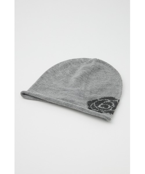 LAGUA GEM(ラグアジェム)の「ROSE JACQUARD ビーニー(ニットキャップ/ビーニー・レディース・ブラック/グレー・FREE)」の5枚目の写真