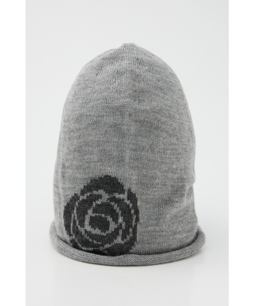LAGUA GEM(ラグアジェム)の「ROSE JACQUARD ビーニー(ニットキャップ/ビーニー・レディース・ブラック/グレー・FREE)」の7枚目の写真