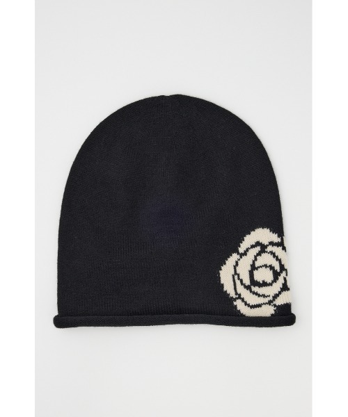 LAGUA GEM(ラグアジェム)の「ROSE JACQUARD ビーニー(ニットキャップ/ビーニー・レディース・ブラック/グレー・FREE)」の13枚目の写真
