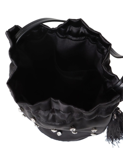 TSURU by Mariko Oikawa(ツルバイマリコオイカワ)の「TSURU by Mariko Oikawa / Spaniel(ビジュー付き巾着バッグ WB-1269790)(ハンドバッグ・レディース・ブラック・FREE)」の8枚目の写真