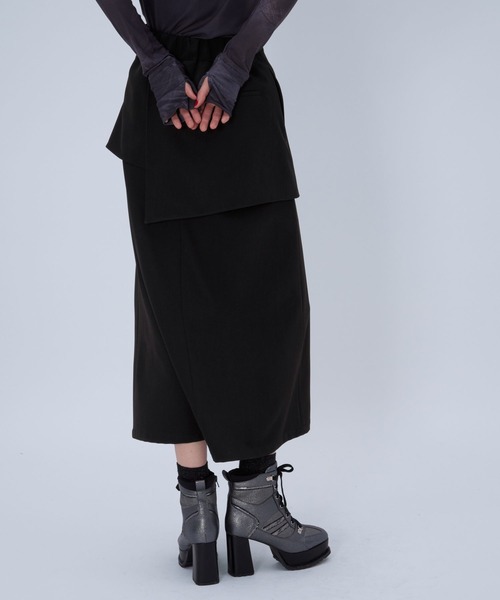 HARE（ハレ）の「KANAGチャイナナロースカート(HARE)（スカート・レディース・ブラック/ボルドー・FREE）」の8枚目の写真