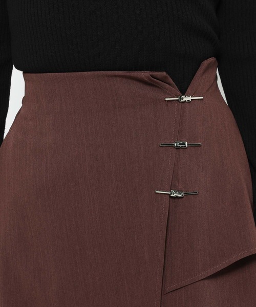 HARE（ハレ）の「KANAGチャイナナロースカート(HARE)（スカート・レディース・ブラック/ボルドー・FREE）」の14枚目の写真