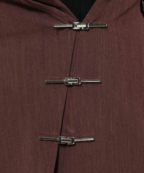 HARE（ハレ）の「KANAGチャイナナロースカート(HARE)（スカート・レディース・ブラック/ボルドー・FREE）」の22枚目の写真