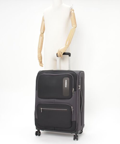 AMERICAN TOURISTER(アメリカンツーリスター)の「アメリカンツーリスター MAXWELL スピナー68/25 エキスパンダーTSA ブラック/グレー(スーツケース/キャリーバッグ・メンズ・ブラック系その他・M)」の11枚目の写真