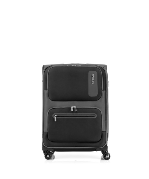 AMERICAN TOURISTER(アメリカンツーリスター)の「アメリカンツーリスター MAXWELL スピナー68/25 エキスパンダーTSA ブラック/グレー(スーツケース/キャリーバッグ・メンズ・ブラック系その他・M)」の2枚目の写真