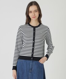 コットンポリエステルニットカーディガン