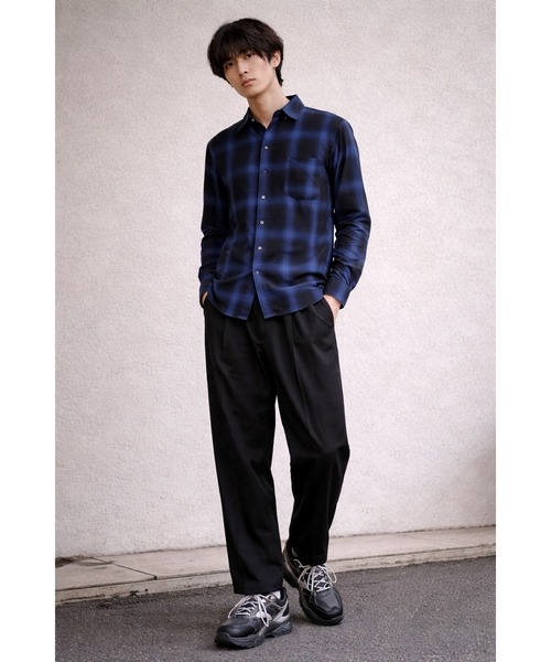 Bling Leads(ブリングリーズ)の「【Blss】【Bling Leads】バックプリント チェック柄シャツ(シャツ/ブラウス・メンズ・ブラック/レッド/ブルー/グリーン・FREE)」の6枚目の写真