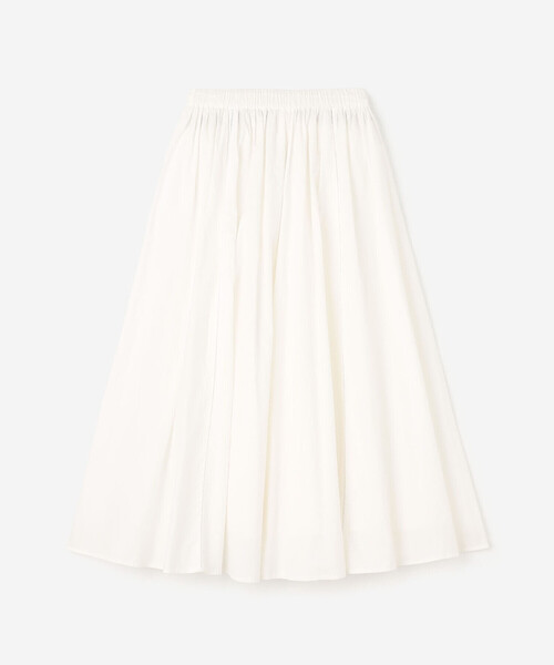 Bshop（ビショップ）の「INDIA INDUSTRY | コットンポプリン ギャザースカート WOMEN（スカート・レディース・オフホワイト/ピンク系その他/ブラック・1）」の15枚目の写真