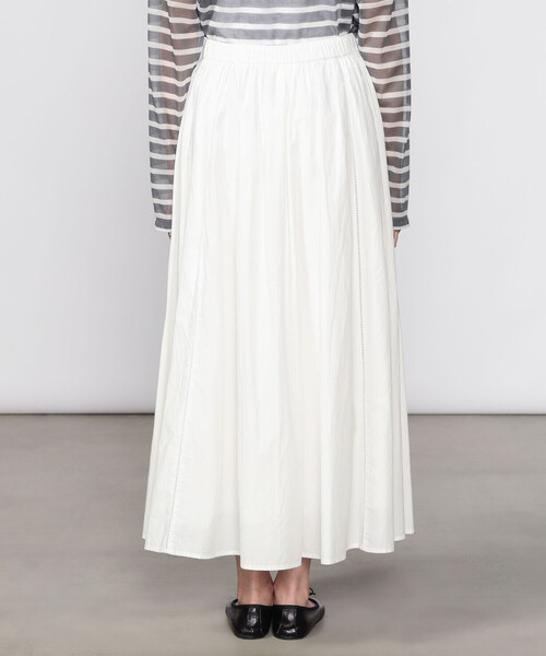 Bshop（ビショップ）の「INDIA INDUSTRY | コットンポプリン ギャザースカート WOMEN（スカート・レディース・オフホワイト/ピンク系その他/ブラック・1）」の13枚目の写真