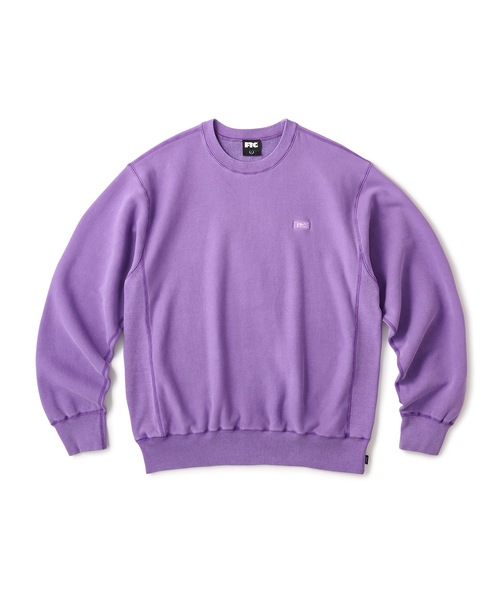 FTC（エフティーシー）の「PIGMENT DYED SMALL BOX LOGO CREW NECK（スウェット・メンズ・ブラック/グレー/ネイビー/パープル・MEDIUM/LARGE/X-LARGE/SMALL）」の4枚目の写真