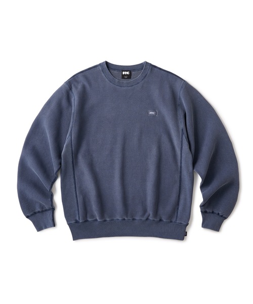 FTC（エフティーシー）の「PIGMENT DYED SMALL BOX LOGO CREW NECK（スウェット・メンズ・ブラック/グレー/ネイビー/パープル・MEDIUM/LARGE/X-LARGE/SMALL）」の3枚目の写真