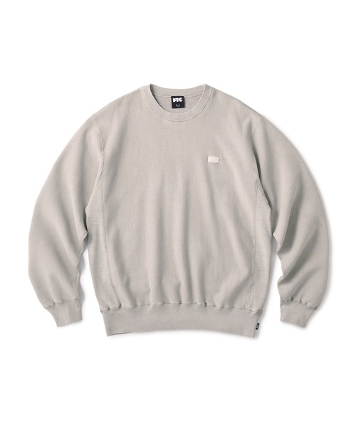 FTC（エフティーシー）の「PIGMENT DYED SMALL BOX LOGO CREW NECK（スウェット・メンズ・ブラック/グレー/ネイビー/パープル・MEDIUM/LARGE/X-LARGE/SMALL）」の2枚目の写真