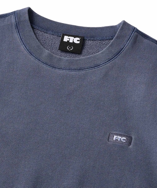 FTC（エフティーシー）の「PIGMENT DYED SMALL BOX LOGO CREW NECK（スウェット・メンズ・ブラック/グレー/ネイビー/パープル・MEDIUM/LARGE/X-LARGE/SMALL）」の9枚目の写真