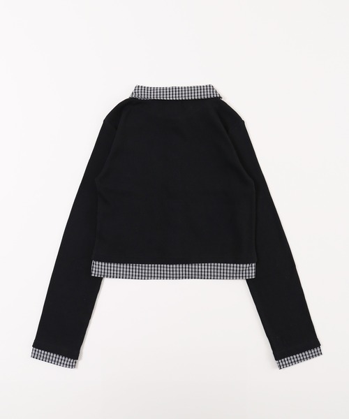 PHILLY（フィリー）の「チェックドッキングリブカーディガン（Tシャツ/カットソー・レディース・グレー/ブラック/アイボリー・FREE）」の22枚目の写真