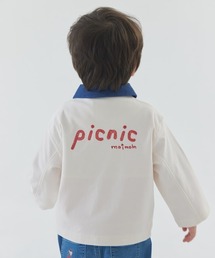 moimoln（モイモルン）の「Picnicデニム風ポケットシャツジャケット（ブルゾン）」