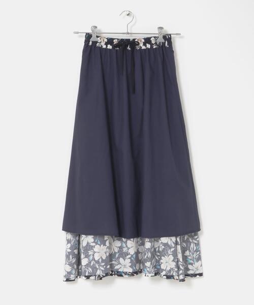 URBAN RESEARCH DOORS（アーバンリサーチドアーズ）の「レーヨンフラワープリントスカート（スカート・レディース・ブルー系その他/ブラック系その他・FREE）」の4枚目の写真