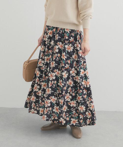 URBAN RESEARCH DOORS（アーバンリサーチドアーズ）の「レーヨンフラワープリントスカート（スカート・レディース・ブルー系その他/ブラック系その他・FREE）」の13枚目の写真