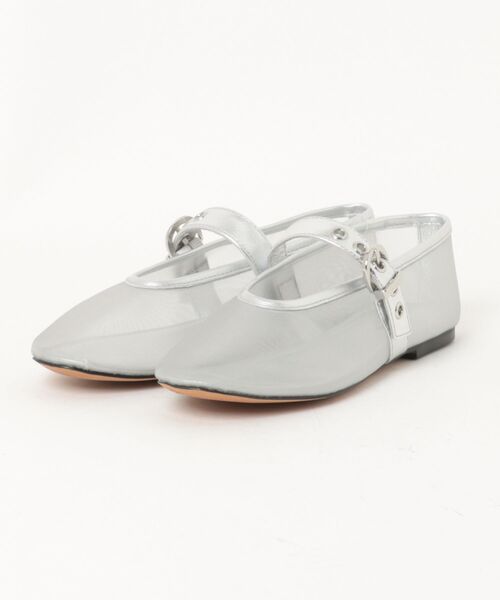 mollini モリーニ　シルバースクエアパンフス セール】【Mollini/モリーニ】メッシュパンプス フラット ストラップ