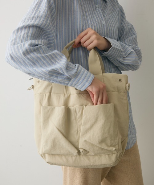 full/fill.（フルフィル）の「out pocket multi mini bag / アウトポケットマルチミニバッグ（ショルダーバッグ・レディース・ブラック/アイボリー・FREE）」の9枚目の写真