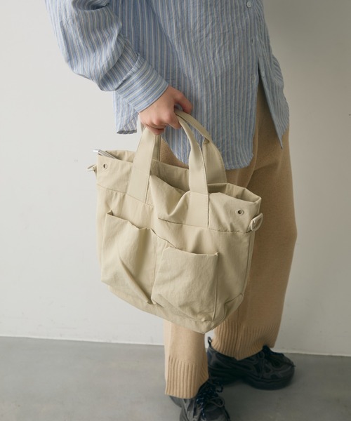 full/fill.（フルフィル）の「out pocket multi mini bag / アウトポケットマルチミニバッグ（ショルダーバッグ・レディース・ブラック/アイボリー・FREE）」の10枚目の写真