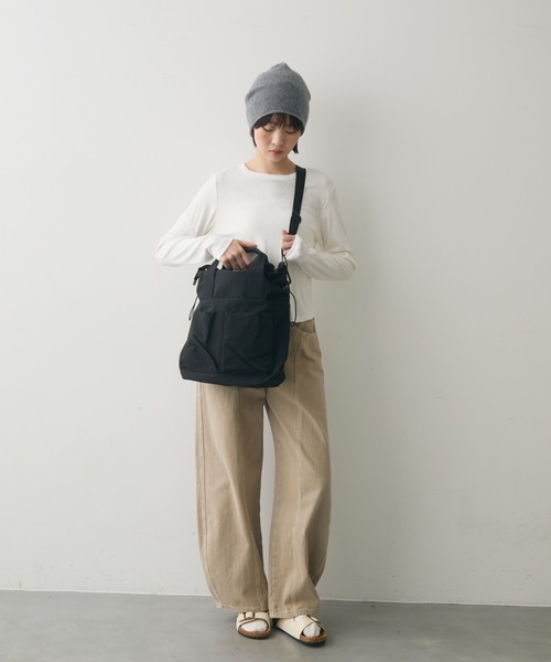 full/fill.（フルフィル）の「out pocket multi mini bag / アウトポケットマルチミニバッグ（ショルダーバッグ・レディース・ブラック/アイボリー・FREE）」の20枚目の写真
