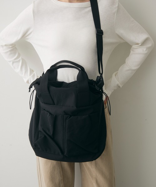full/fill.（フルフィル）の「out pocket multi mini bag / アウトポケットマルチミニバッグ（ショルダーバッグ・レディース・ブラック/アイボリー・FREE）」の15枚目の写真