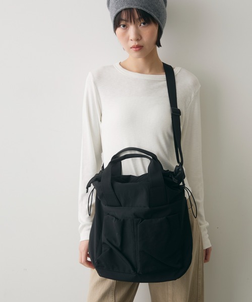 full/fill.（フルフィル）の「out pocket multi mini bag / アウトポケットマルチミニバッグ（ショルダーバッグ・レディース・ブラック/アイボリー・FREE）」の14枚目の写真